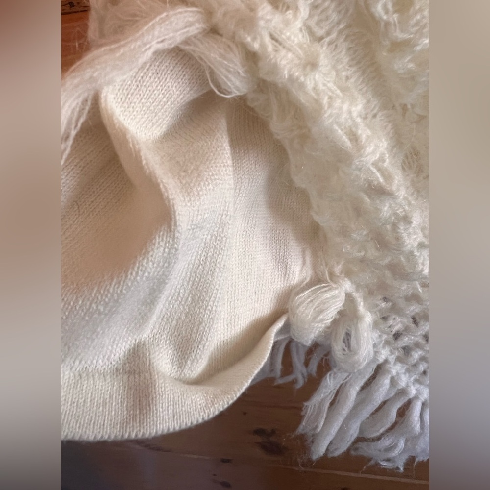 NWT Cute XS American Eagle Crochet Roubd Neck Midi Short Sleeve Off White Dress - Picture 4 of 6